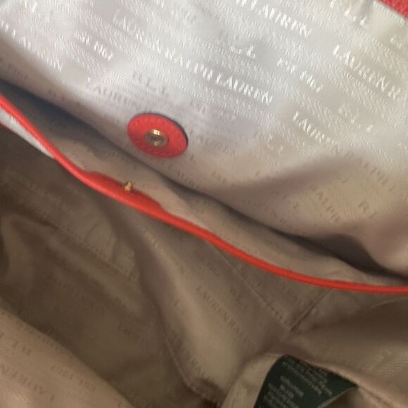 Euc Ralph Lauren bag red/ orange color - Picture 6 of 12